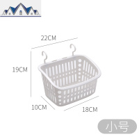 收纳筐浴室小篮子塑料卫生间厨房壁挂墙上储物挂式长方形置物挂篮 三维工匠收纳篮