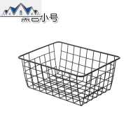 日式桌面收纳篮 铁艺零食收纳筐厨房杂物玩具篮子 衣柜衣物收纳框 三维工匠