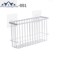 日式铁艺壁挂式收纳篮浴室收纳筐创意免打孔挂篮储物篮桌面置物篮 三维工匠