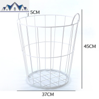 日式铁艺脏衣篮脏衣服收纳筐放玩具蓝卫生间家用洗衣篓衣物娄篮子 三维工匠收纳篮