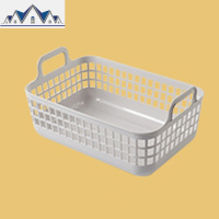 桌面收纳筐塑料篮子收纳篮杂物零食置物篮洗浴洗澡篮储物框长方形 三维工匠