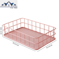 桌面收纳篮铁艺零食收置物篮收纳筐 浴室小篮子杂物零食筐收纳框 三维工匠
