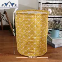 棉麻特大号脏衣篮玩具收纳桶宿舍可折叠衣服收纳筐防水布艺洗衣篓 三维工匠收纳篮