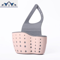 沥水挂篮厨房家用塑料双层洗菜池挂篮收纳篮圆形加厚创意装洗碗擦 三维工匠