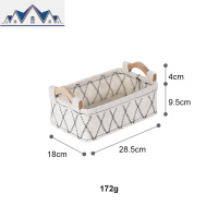 生活家 毛毡收纳筐衣柜分类长方形手提杂物置物篮布艺储物篮 三维工匠收纳篮