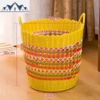 粗管塑料编织脏衣篮脏衣篓洗衣篮玩具收纳框浴室放脏衣服桶 三维工匠收纳篮