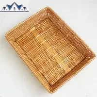 藤编收纳筐柳编竹筐超市展示筐水果篮竹篮编织果盘水果篮子面包篮 三维工匠收纳篮