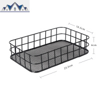 铁艺收纳篮 桌面零食杂物收纳框北欧ins客厅茶几置物框化妆品收纳 三维工匠