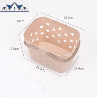 韩式浴室洗澡篮手提沐浴篮收纳筐塑料浴框大容量游泳洗浴篮子 三维工匠