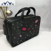 黑色红唇星座挂钩纱网手提包化妆包洗漱收纳整理包 三维工匠收纳包