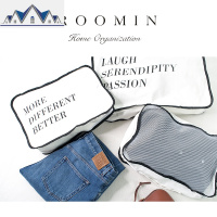 旅行收纳袋收纳包黑白色套装行李箱内衣衣物整理便携收纳 三维工匠