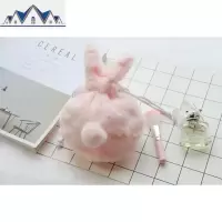 收纳袋可爱毛绒小兔子束口袋化妆包零钱袋杂物化妆品抽绳手机包女 三维工匠收纳包