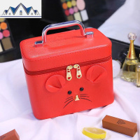 大容量小号便携化妆箱网红粉嫩少女心可爱化妆品收纳盒洗漱包韩国 三维工匠收纳包