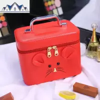 大容量小号便携化妆箱网红粉嫩少女心可爱化妆品收纳盒洗漱包韩国 三维工匠收纳包