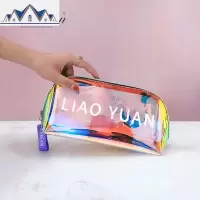 潮人镭射网红化妆包女ins风便携收纳包超火小号防水旅行洗漱袋 三维工匠