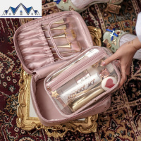 化妆包网红大容量女ins风超火便携大号随身旅行丝绒化妆品收纳袋 三维工匠收纳包