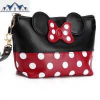 韩版化妆包可爱少女软妹大容量化妆品收纳学生随身便携米奇手拿包 三维工匠收纳包