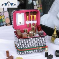 新款化妆包女便携大容量网红多功能化妆品收纳盒大小号简约箱手提 三维工匠收纳包