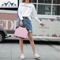 复古直角包角旅行化妆品便携收纳箱包14寸迷你手提箱子小行李箱女 三维工匠收纳包