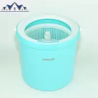 不锈钢单桶旋转拖把双驱动洗脱一体拖把桶挤水桶好神拖甩干拖布桶 三维工匠