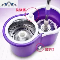 加厚旋转拖把桶不锈钢双驱动手压式懒人自动脱甩干家用墩布免手洗 三维工匠