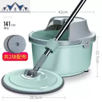拖把杆旋转通用式懒人免手洗自动甩水家用拖地一拖拖布净墩布 三维工匠