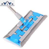 拖把家用一拖净墩布平板瓷砖吸水家庭厨房干湿两用旋转杆拖布 三维工匠