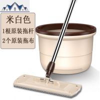 拖把平板家用瓷砖地一拖净懒人自动免手洗旋转干湿两用拖布桶 三维工匠