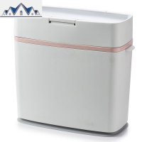 简约垃圾桶家用按压式带盖卫生间客厅厨房卧室创意大号夹缝垃圾筒 三维工匠