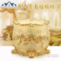 无盖桶客厅家用垃圾桶创意时尚桌面收纳桶欧式小号迷你垃圾桶有盖 三维工匠