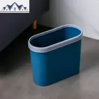 垃圾桶家用北欧卫生间厕所窄缝塑料简约压圈环纸篓客厅厨房拉圾桶 三维工匠