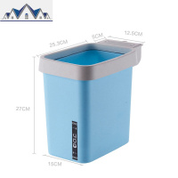 垃圾桶家用干湿分类纸篓厨房客厅塑料垃圾箱简约卧室卫生间垃圾筒 三维工匠