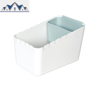 家用创意桌面干湿分离分类垃圾桶可挂式塑料收纳桶家用茶几大号 三维工匠