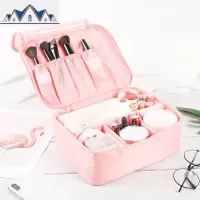 ins网红化妆包女小号便携韩国简约大容量多功能化妆品收纳洗漱包 三维工匠收纳包