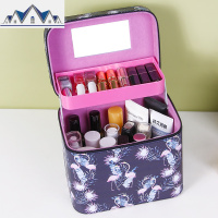 2019新款便携化妆包可爱日系女随身韩国ins手提收纳盒品大容量箱 三维工匠收纳包