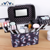 化妆包女可爱日系大容量便携手提箱收纳盒韩国网红ins风超火旅行 三维工匠收纳包