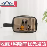 网红化妆包女便携大容量ins风超火小号洗漱包旅行透明品收纳盒袋 三维工匠收纳包