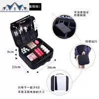 化妆包小号便携韩国简约可爱少女ins风手提包大容量多功能收纳箱 三维工匠收纳包