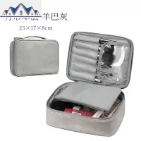 网红化妆包女便携ins风大容量 超火洗漱品口红收纳盒化妆刷收纳袋 三维工匠收纳包