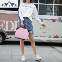 复古直包角大容量化妆箱女小旅行李箱收纳包14寸迷你手提箱子16寸 三维工匠