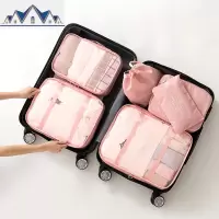 旅行收纳袋行李箱衣物衣服旅游分装出差收纳打包整理袋子便携套装 三维工匠收纳包