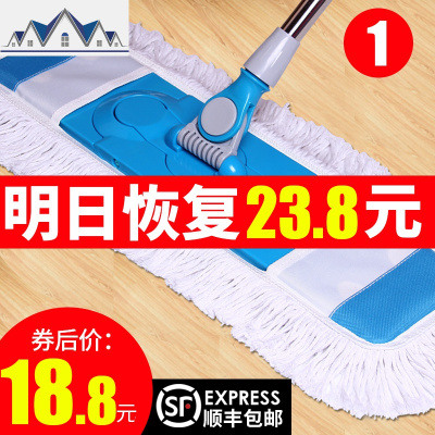 大号木地板懒人平板拖把免手洗家用一拖净拖布地墩布干湿两用 三维工匠