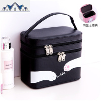 化妆包大容量便携女收纳盒品手提旅行箱袋可爱日系韩国ins风超火 三维工匠收纳包
