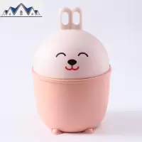 垃圾桶带盖家用可爱少女厕所卧室卫生间办公室桌面迷你小号垃圾桶 三维工匠