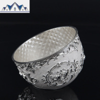 欧式茶几垃圾桶创意桌面无盖金属迷你台面果皮收纳桶酒吧KTV 三维工匠