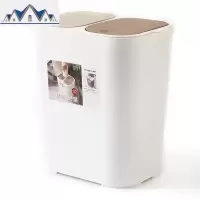 上海垃圾分类垃圾桶家用干湿分离小号双桶办公室厨房幼儿园西安 三维工匠