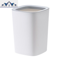 家用卫生间客厅厨房卧室办公室大号塑料带压圈无盖垃圾桶纸篓 三维工匠