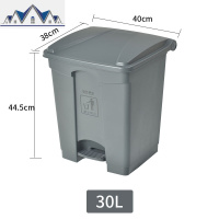 商用大号塑料垃圾桶工业餐厅厨房家用带盖脚踏式脚踩户外垃圾箱 三维工匠