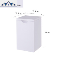 简约桌面垃圾桶化妆台面办公桌上收纳桶客厅家用小号清洁桶带盖 三维工匠