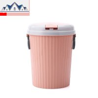 家用大号有盖分类干湿垃圾桶客厅卧室厕所卫生间厨房可爱欧式带弹 三维工匠